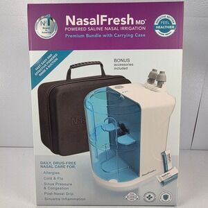 NasalFresh MD Powered Saline Nasal Irrigation System with Carrying Case